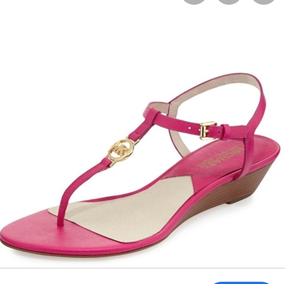 michael kors pink wedges